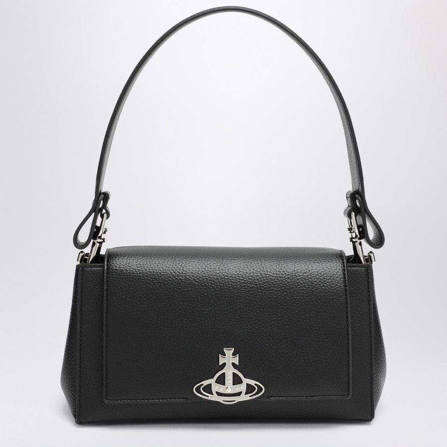 Vivienne Westwood Medium black smooth shoulder bag Hazel