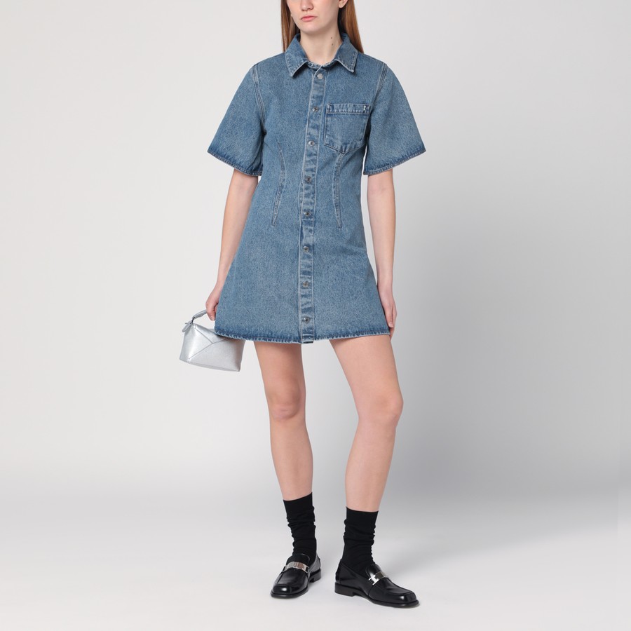 ワンピース Ami Paris Mini Dress Ami De Coeur In Denim Ami Paris Mini dress Ami de Coeur in denim | TheDoubleF