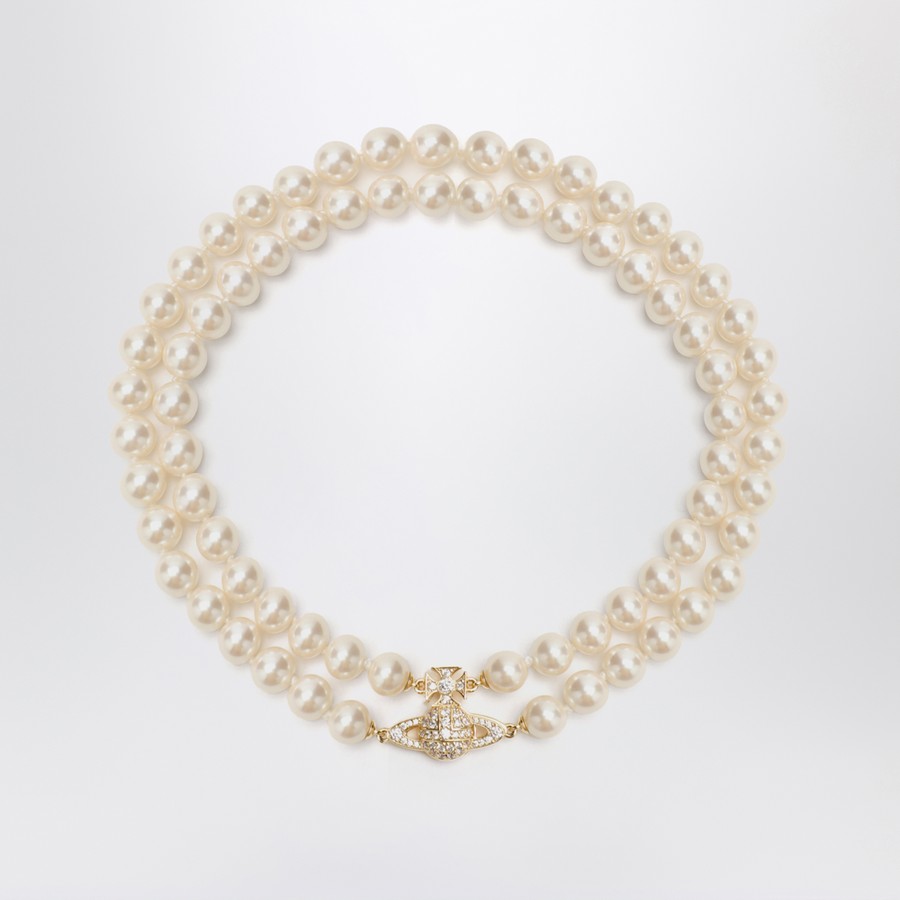 ネックレス・ペンダント Vivienne Westwood Choker Graziella With Synthetic Pearls Vivienne Westwood Choker Graziella with synthetic pearls