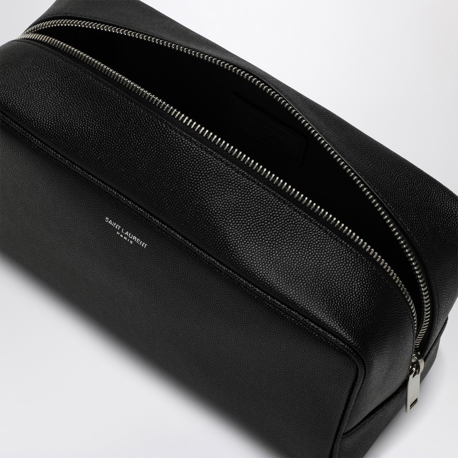 Saint Laurent Black grained leather Beauty case | TheDoubleF