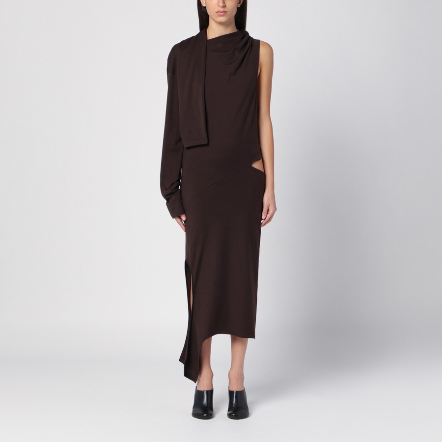 ワンピースその他 Courreges Brown one-shoulder dress with cut-out Courrèges Brown one-shoulder dress with cut-out | TheDoubleF