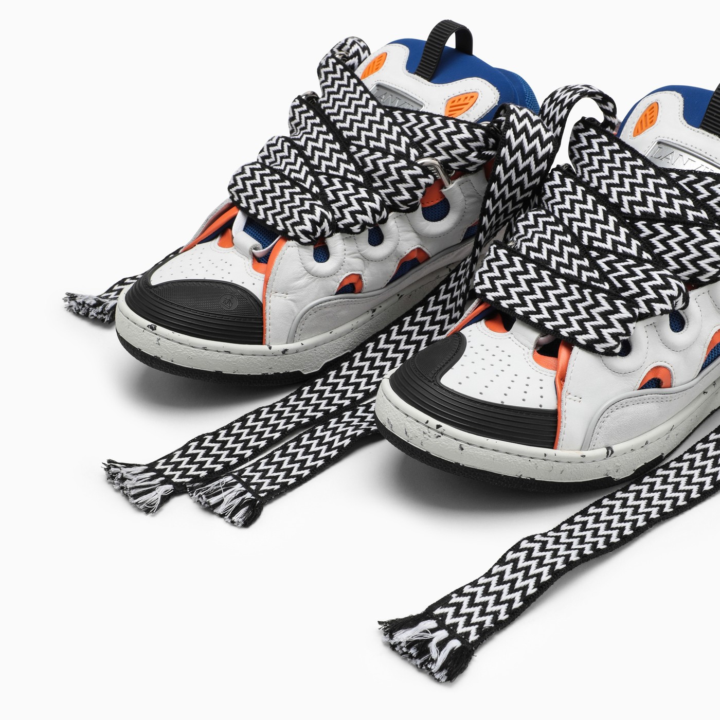 Lanvin Curb white/blue/orange trainer TheDoubleF