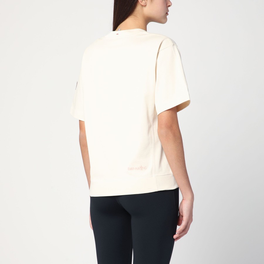 Moncler Grenoble Ivory T-shirt in cotton | TheDoubleF