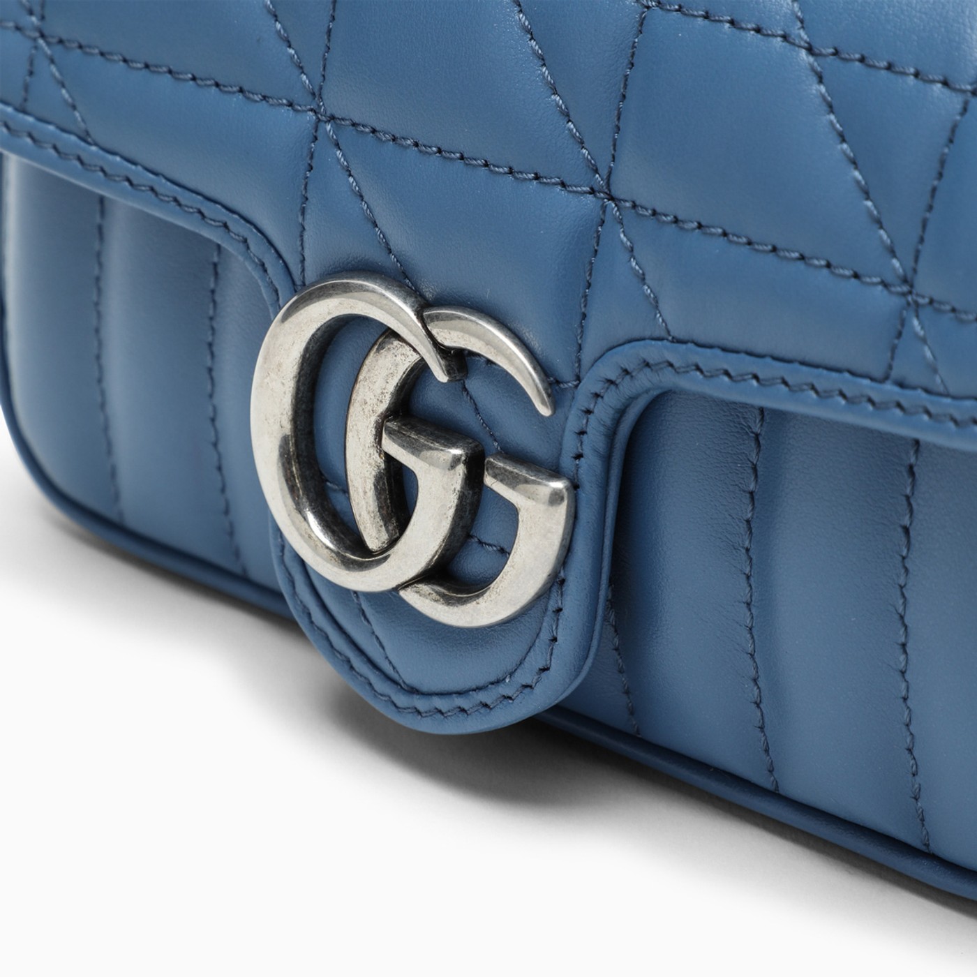 GUCCI GG Marmont blue mini bag TheDoubleF