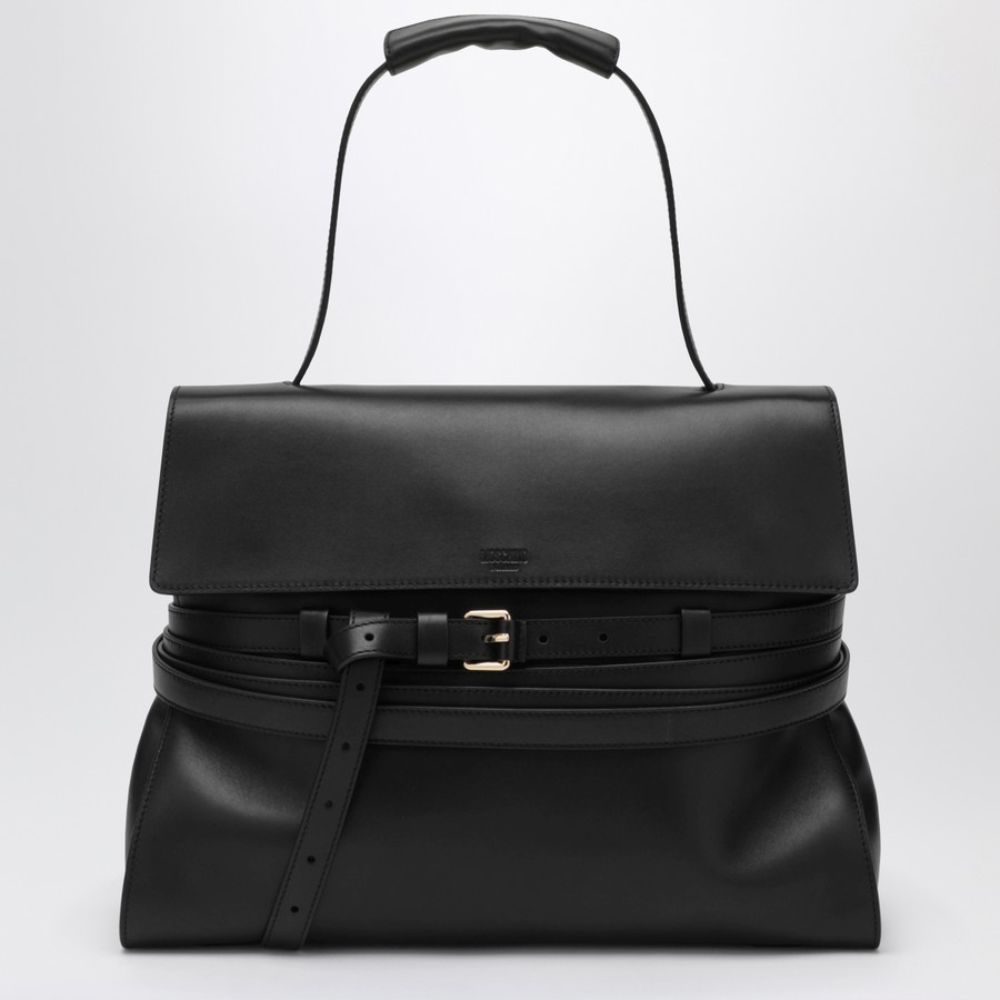 Moschino Large Handbag in Black Leather | TheDoubleF