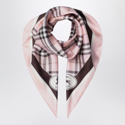 Burberry Silk scarf Check pink | TheDoubleF