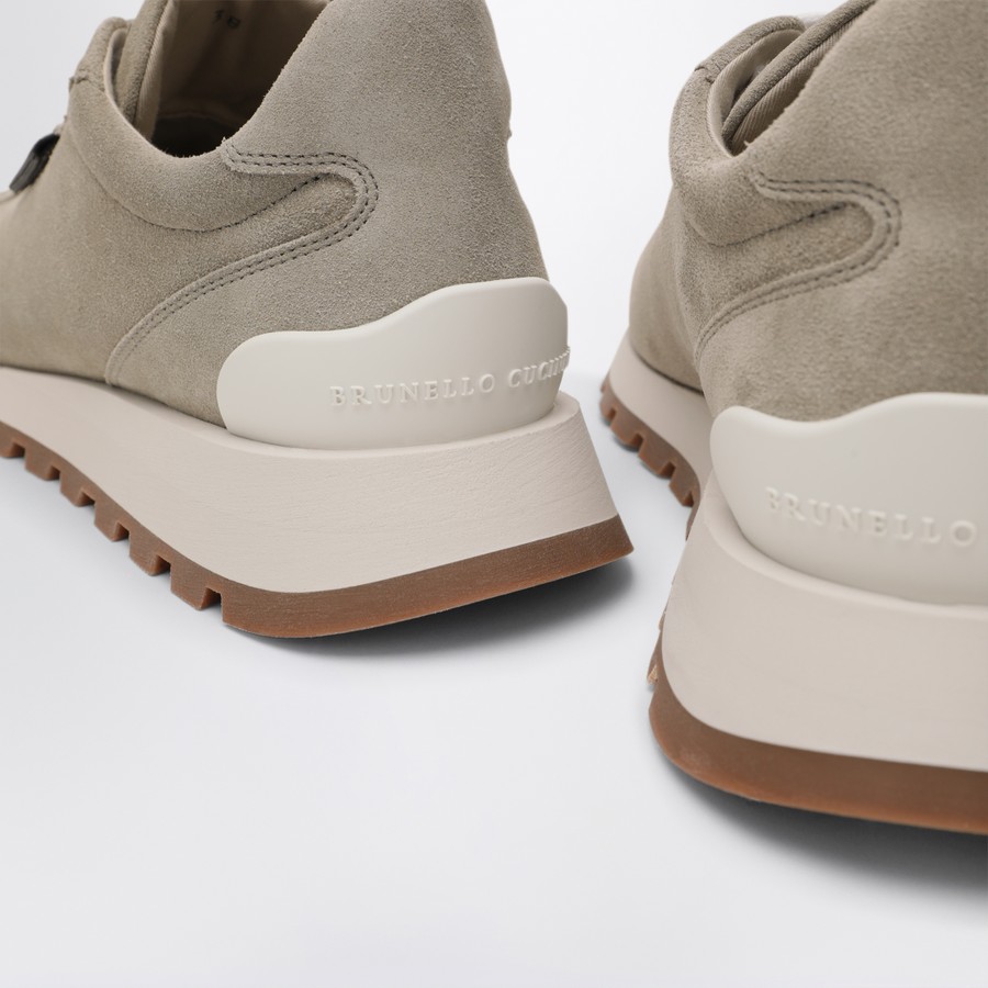 スニーカー Brunello Cucinelli Grey Sage Green Sneakers In Suede Brunello Cucinelli Grey/Sage Green Sneakers in Suede