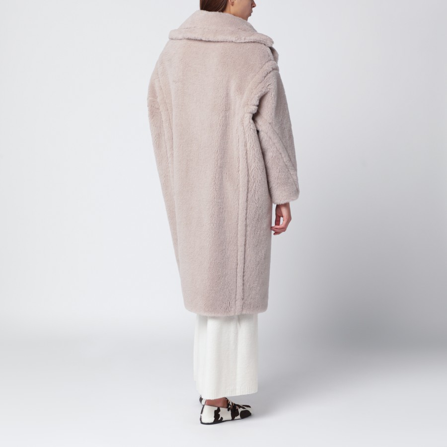 Max Mara Teddy Bear Icon Coat in sand-coloured alpaca and wool