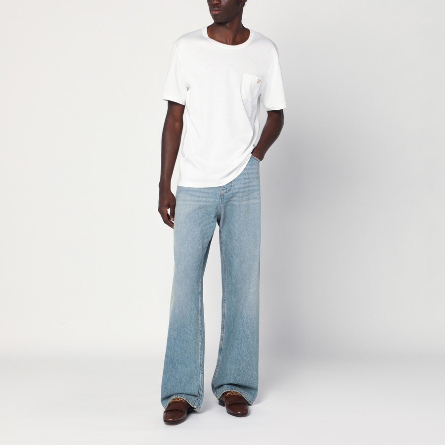 Valentino White T-shirt with Signature VLogo | TheDoubleF