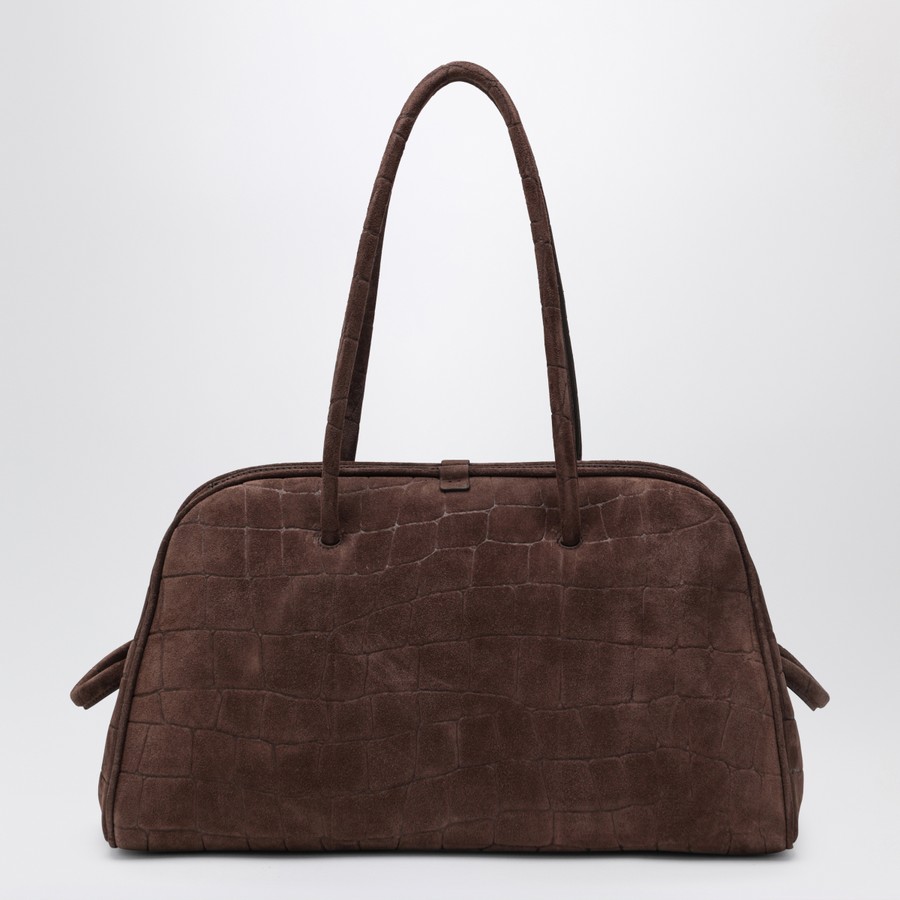 JACQUEMUS Brown crocodile-effect leather Turismo bag | TheDoubleF