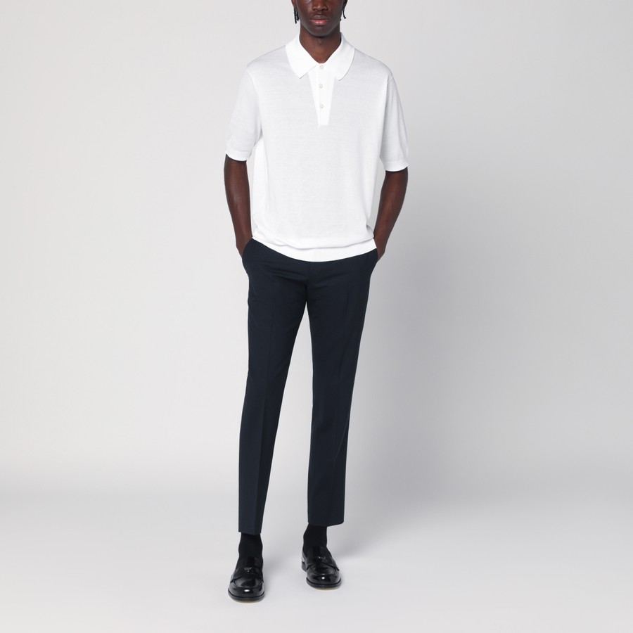 Tシャツ・カットソー JOHN SMEDLEY Men T Shirts ISISCO WHT WHITE JOHN SMEDLEY White Isis polo in cotton | TheDoubleF