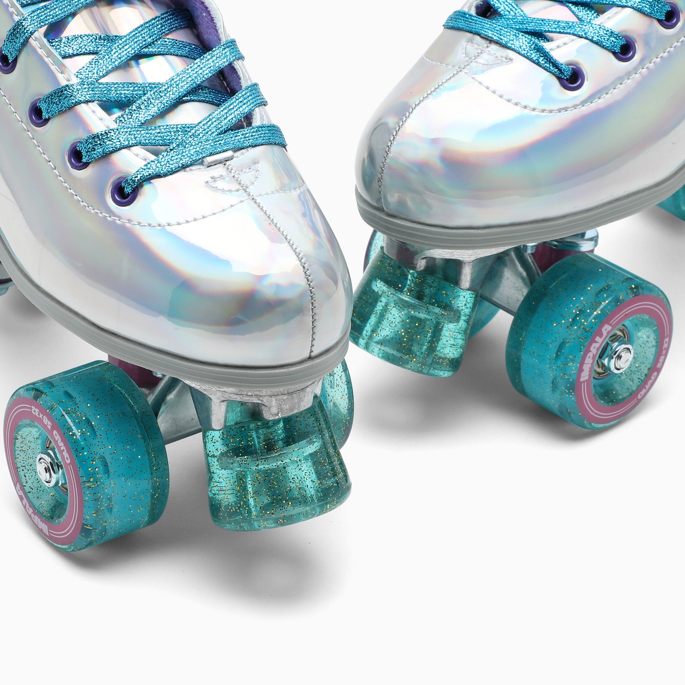 Impala Skate Silver Holographic roller skates TheDoubleF