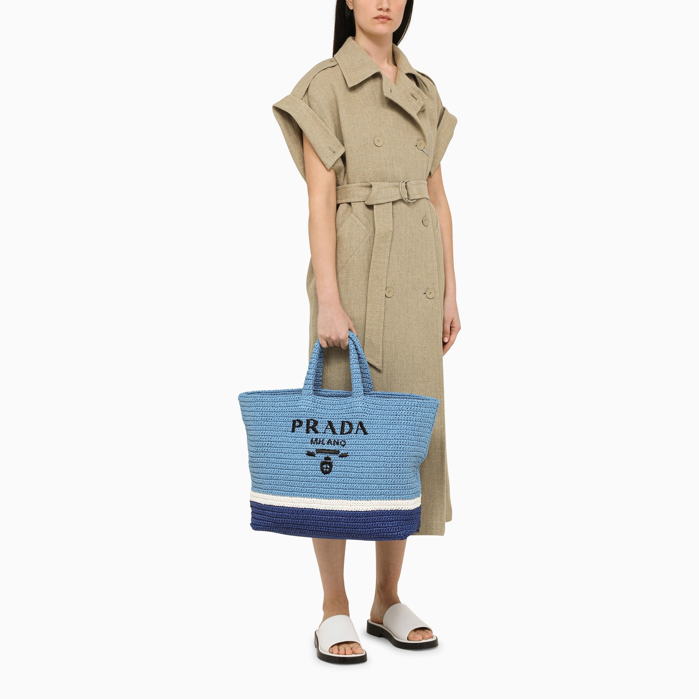 Prada Light blue raffia bag TheDoubleF