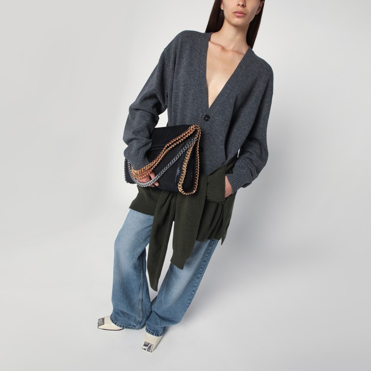 STELLA McCARTNEY フェイクレザートリム ウールブラウス STELLA McCARTNEY フェイクレザートリム ウールブラウス