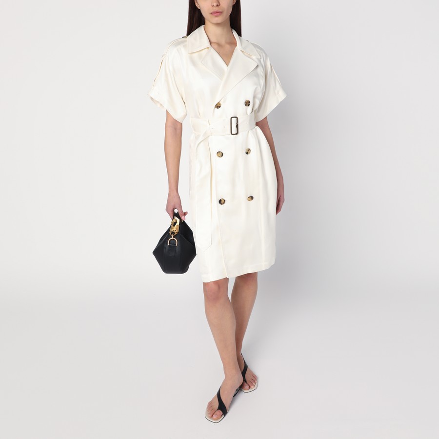 【関税&送料込み】Burberry Ivory Trench Dress In Burberry Ivory trench dress in viscose | TheDoubleF