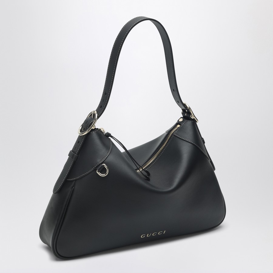 GUCCI GG Emblem large black shoulder bag | TheDoubleF
