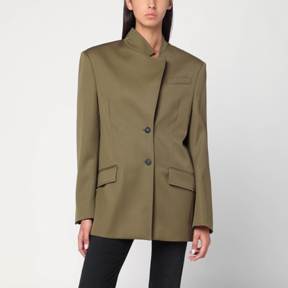 アウターその他 STELLA MCCARTNEY Woman Blazer Grey 6500943CU703 1264 Stella McCartney Grey single-breasted jacket in wool
