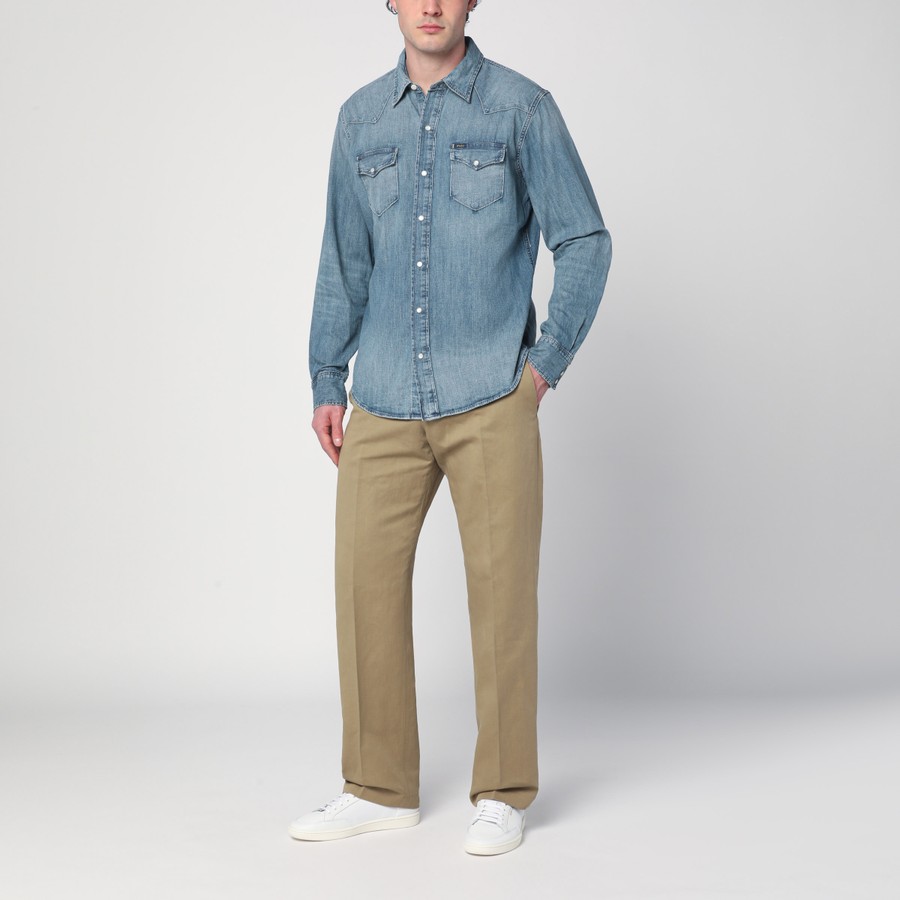 美品 POLO RALPH LAUREN DENIM BD SHIRT S/S Polo Ralph Lauren Blue denim shirt | TheDoubleF