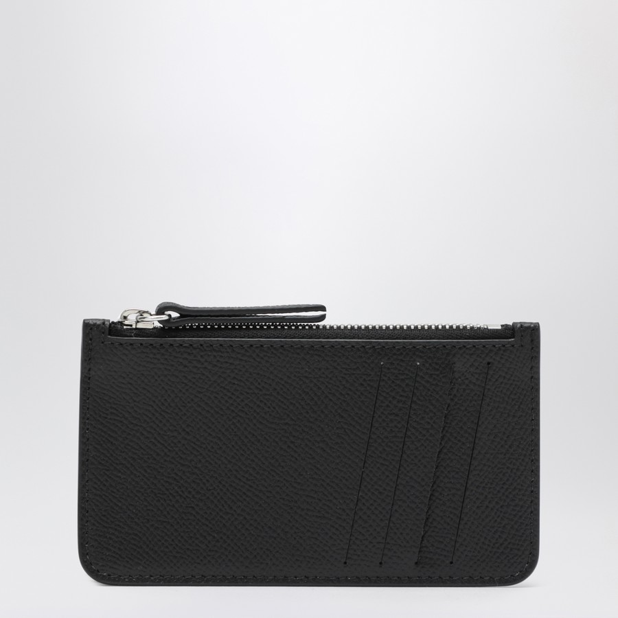 Maison Margiela Black Four Stitches zippered card holder | TheDoubleF