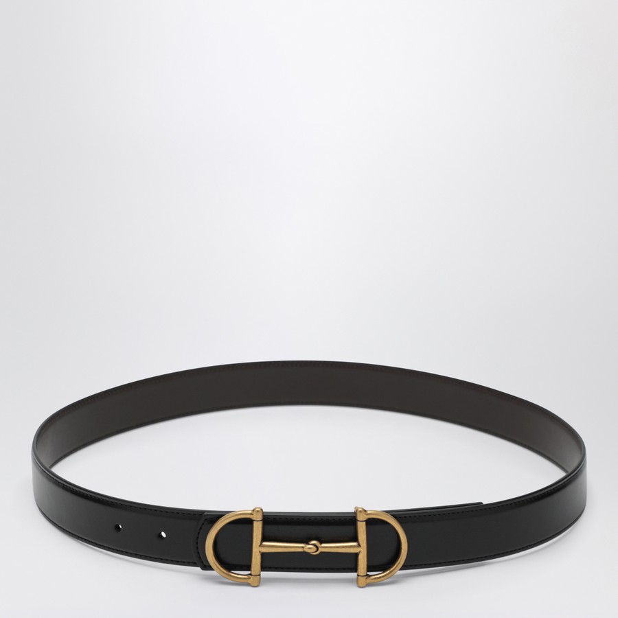 GUCCI Reversible leather belt with Horsebit TheDoubleF