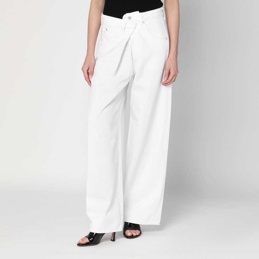 パンツ AGOLDE Woman Pants Milk A2411183 MSHAK AGOLDE Wide Vana Fold white jeans | TheDoubleF