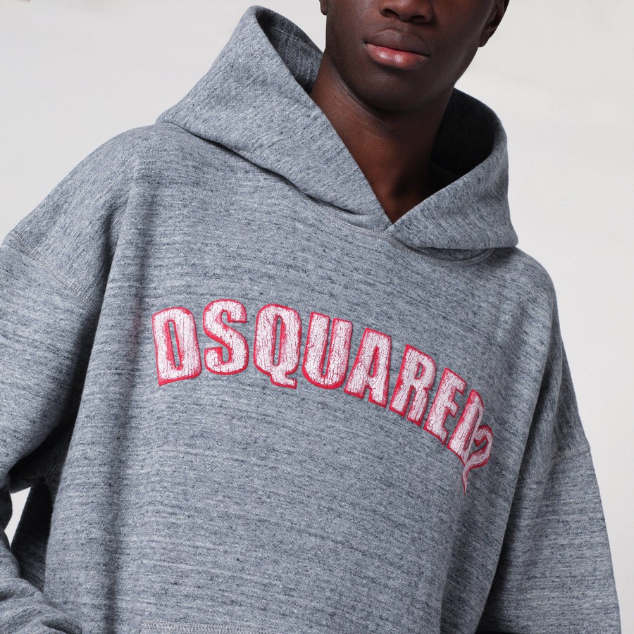 【関税&送料込】Dsquared2 Grey Cotton Sweatshirt With Logo Dsquared2 Grey cotton sweatshirt with logo | TheDoubleF
