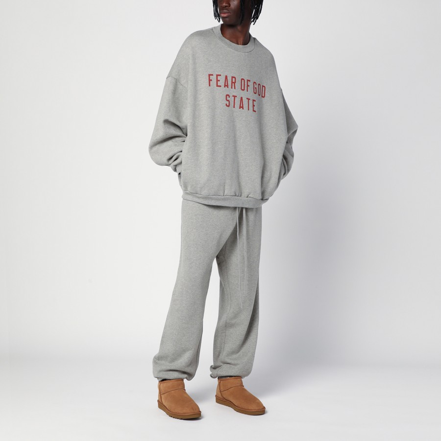 Fear of God Essentials Grey crewneck sweatshirt with logo