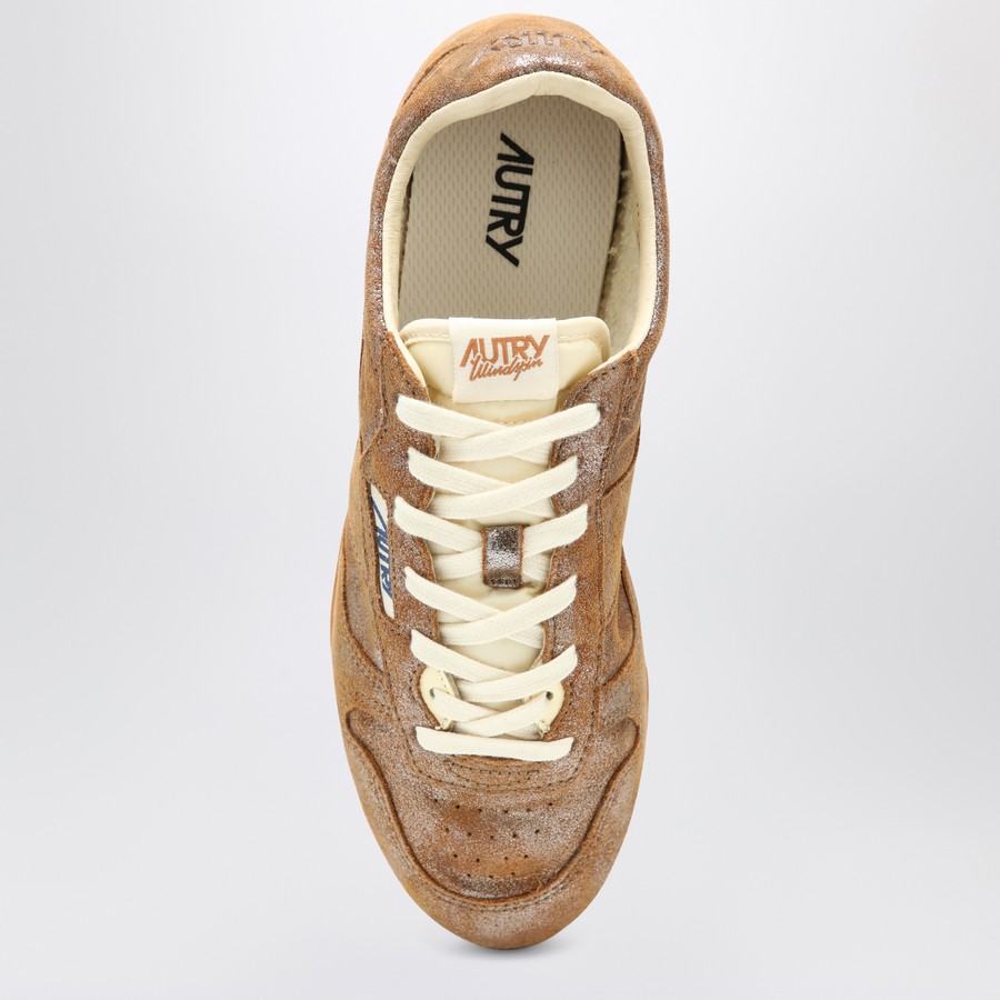 AUTRY Brown/metallic ivory Windspin sneaker | TheDoubleF