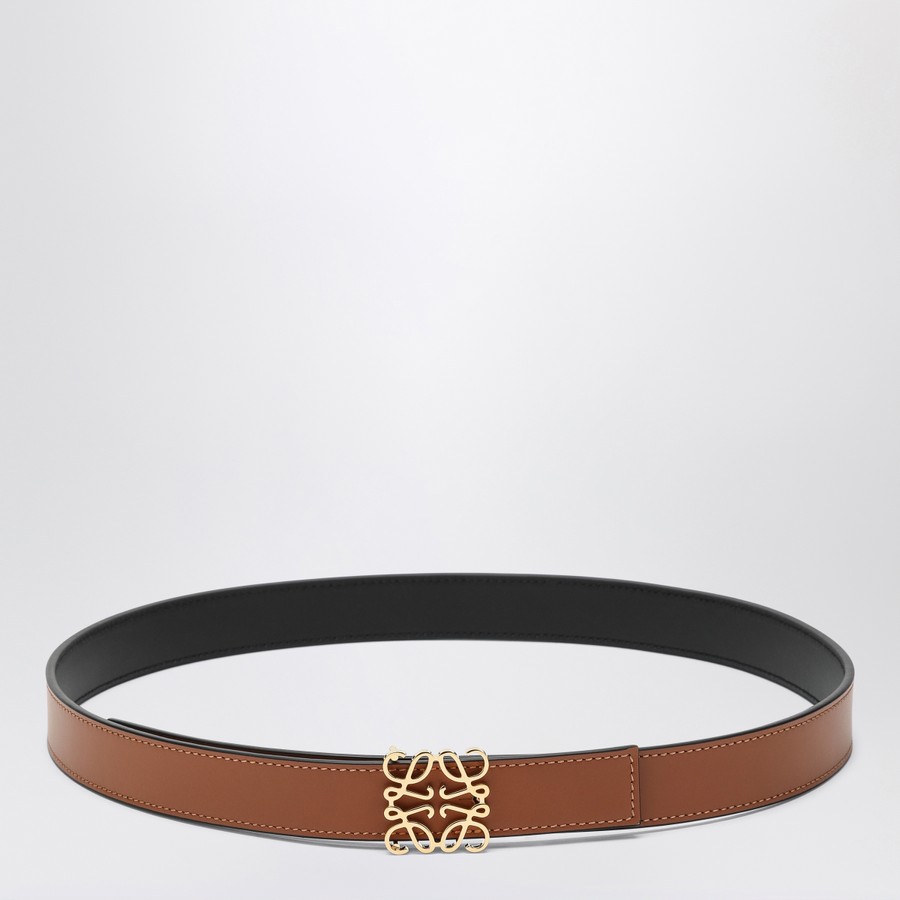 Loewe Ceinture Anagram en cuir marron TheDoubleF