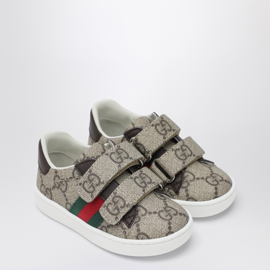 GUCCI Sneaker Ace in tessuto GG Supreme beige/ebano TheDoubleF