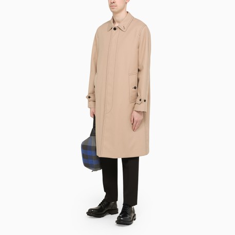Burberry Beige Cotton Single Ted Trench Coat Thedoublef Burberry Beige Cotton Single Ted, Ironing A Burberry Trench Coat