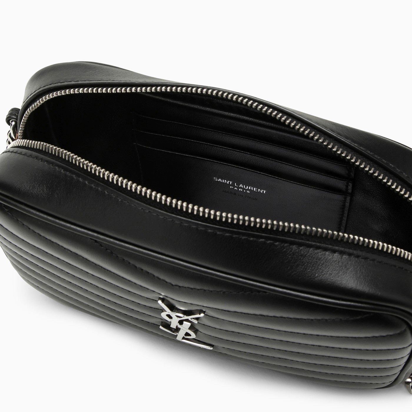 Saint Laurent Camera bag Mini Lou black quilted leather TheDoubleF