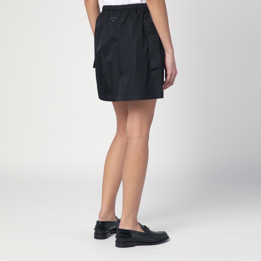 Prada Black mini skirt in Re-Nylon | TheDoubleF