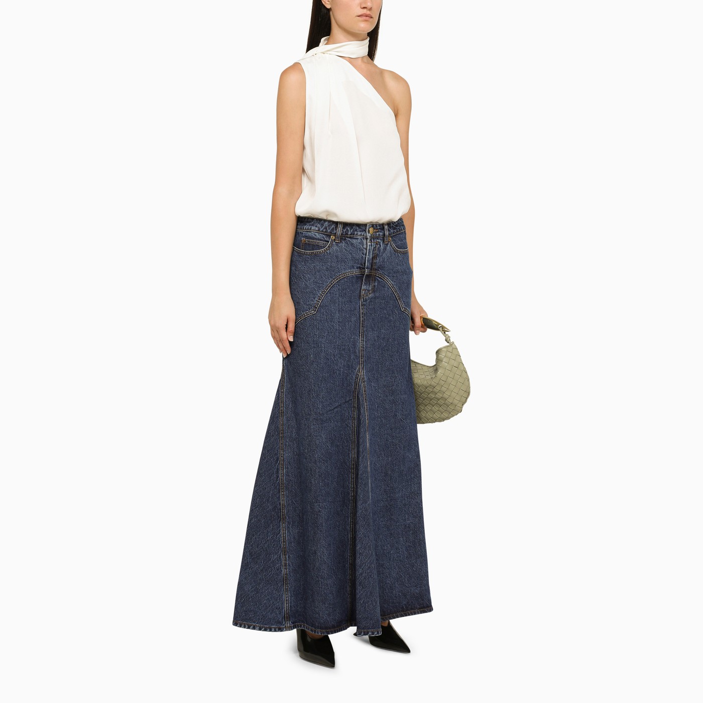 Zimmermann Denim shappire flared skirt TheDoubleF