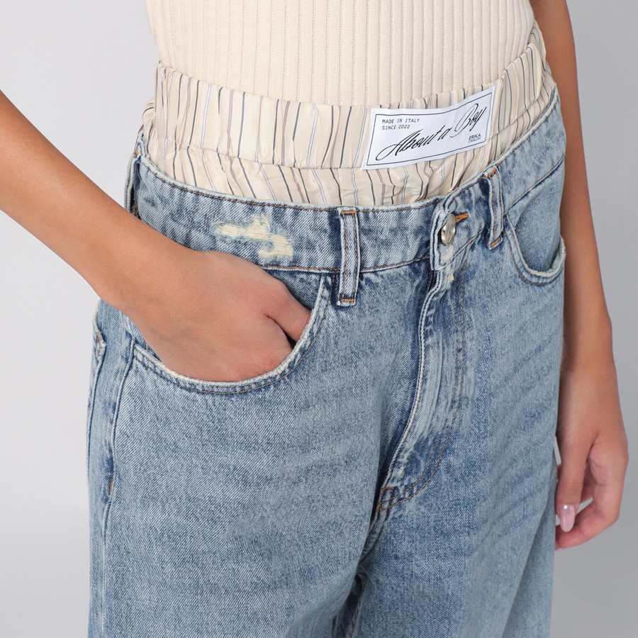 Erika Cavallini Leone Jeans in light washed denim | TheDoubleF
