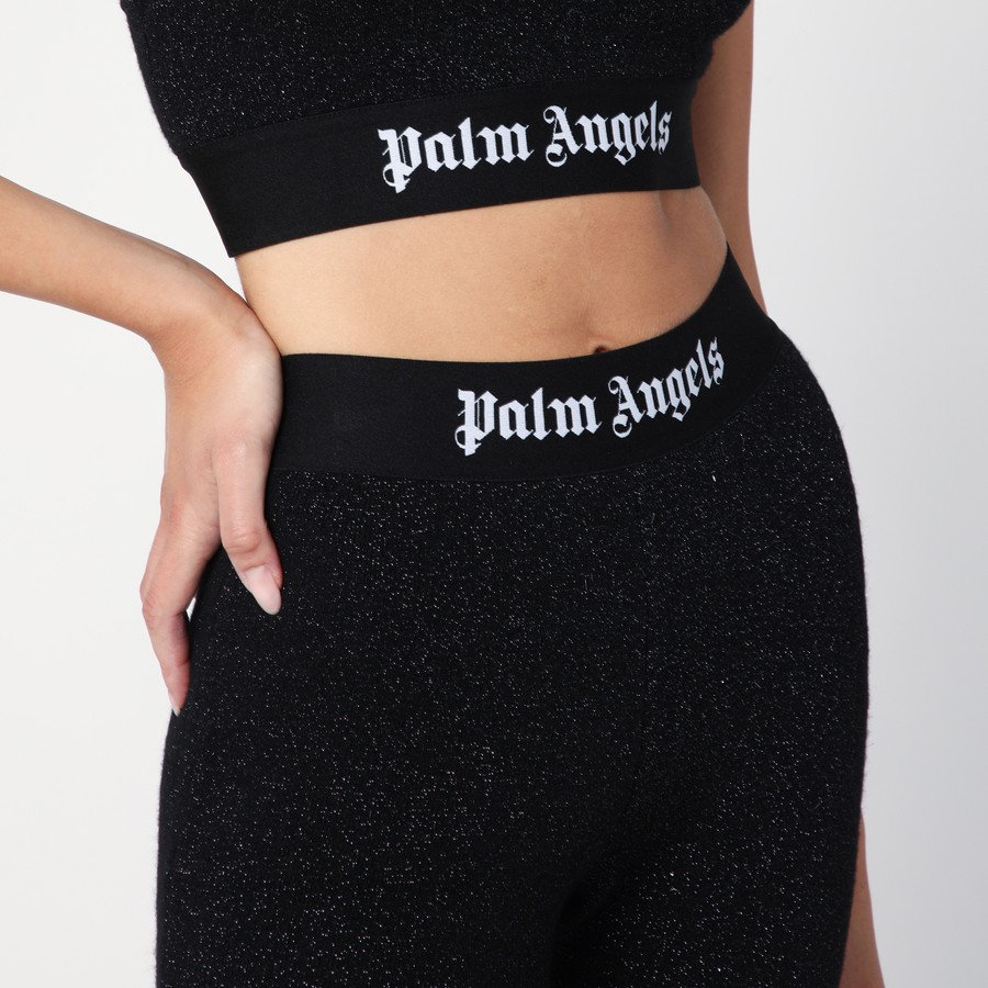 【関税&送料込】Palm Angels Black Lurex Viscose Blend Trouse Palm Angels Black lurex viscose blend trousers | TheDoubleF