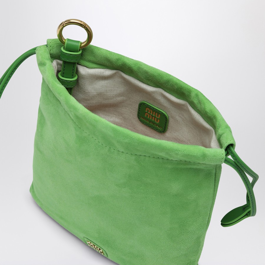 Miu Miu Apple green suede Pouch | TheDoubleF