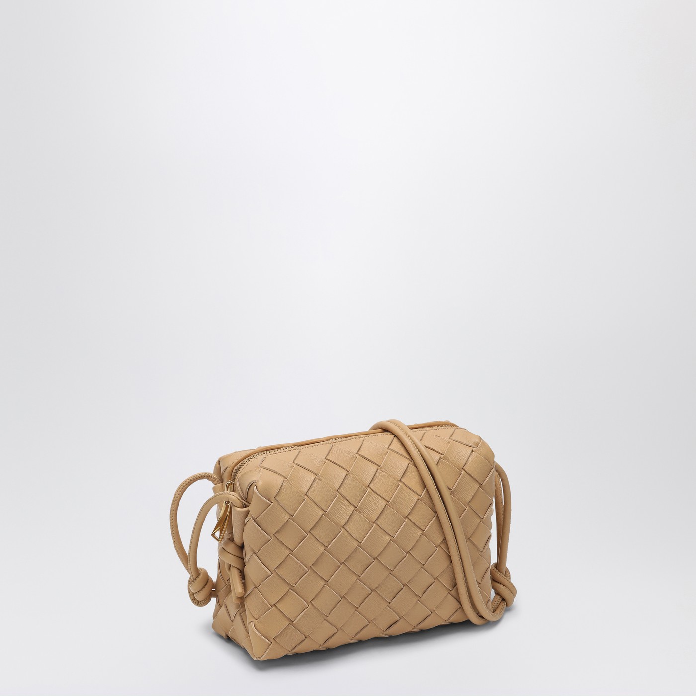 Bottega Mini Loop camera bag almond colour TheDoubleF