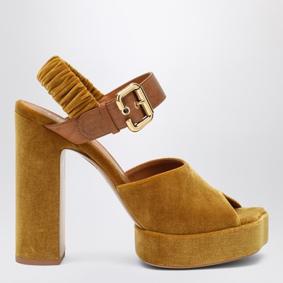 サンダル・ミュール PRADA Women Sandals 1X923N0557V6 F0R1R BROWN Prada Brown leather sandal with logo | TheDoubleF