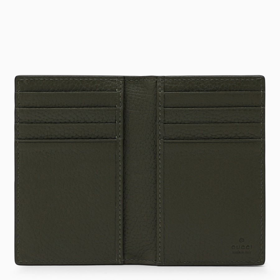 Gucci Leather Gg Wallet in Green for Men