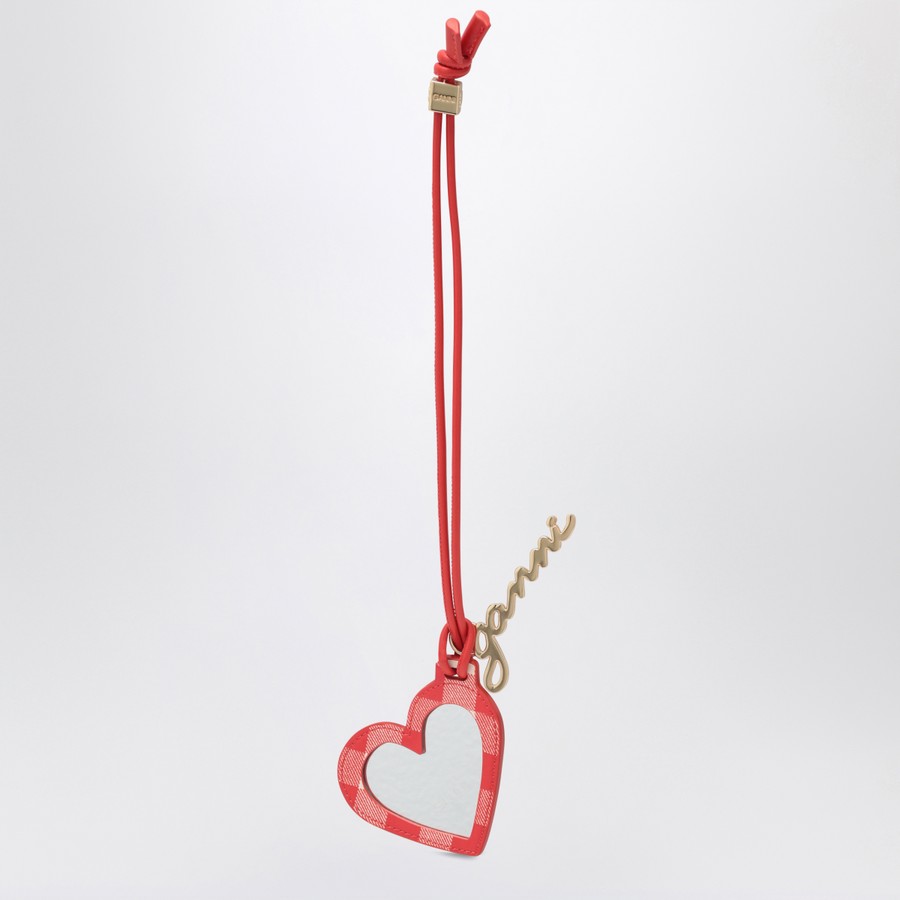 キーホルダー・キーリング Ganni Heart-Shaped Mirror Bou Red GANNI Heart-shaped mirror Bou red | TheDoubleF