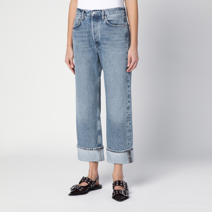 デニム・ジーパン AGOLDE Women Denim Pants A91581206 SWIN BLUE AGOLDE Light blue Fran jeans in organic denim with turn-ups