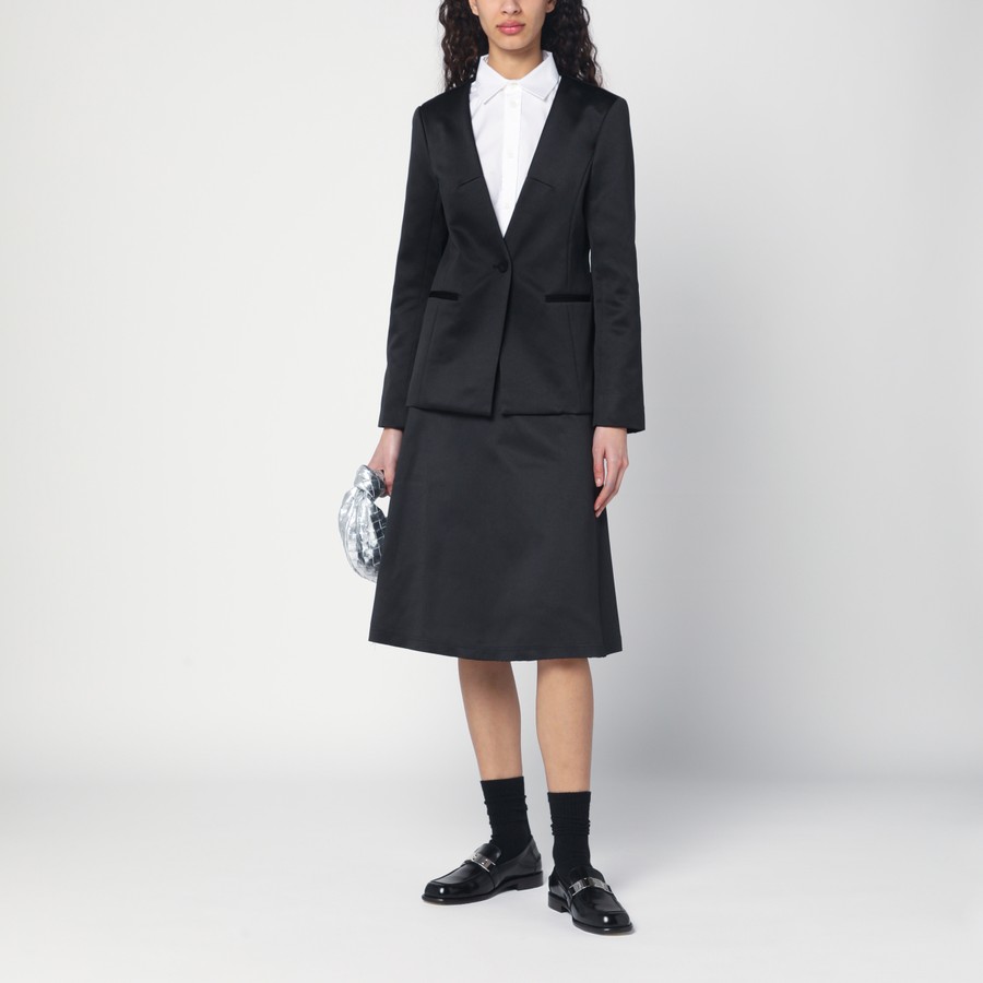 ジャケット THE GARMENT Black single breasted cotton blend jacket the garment Black single breasted cotton blend jacket