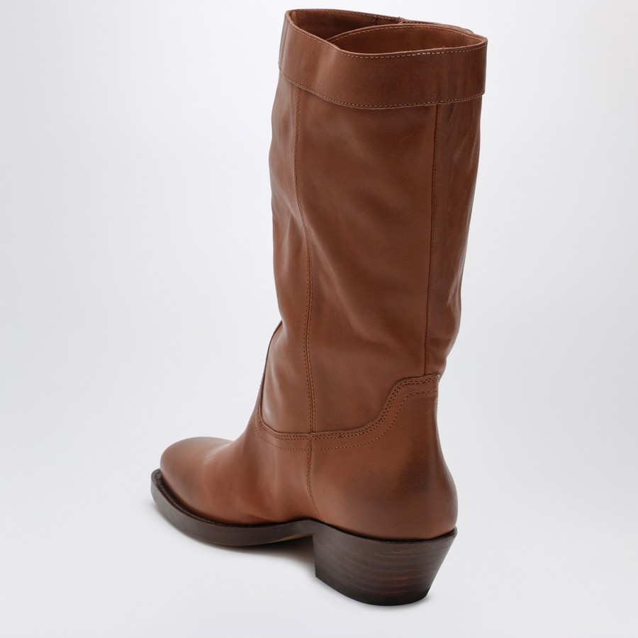 【関税&送料込】Isabel Marant Ademe Havana Leather Biker Boo Ademe boots Woman havana | ISABEL MARANT Official online store