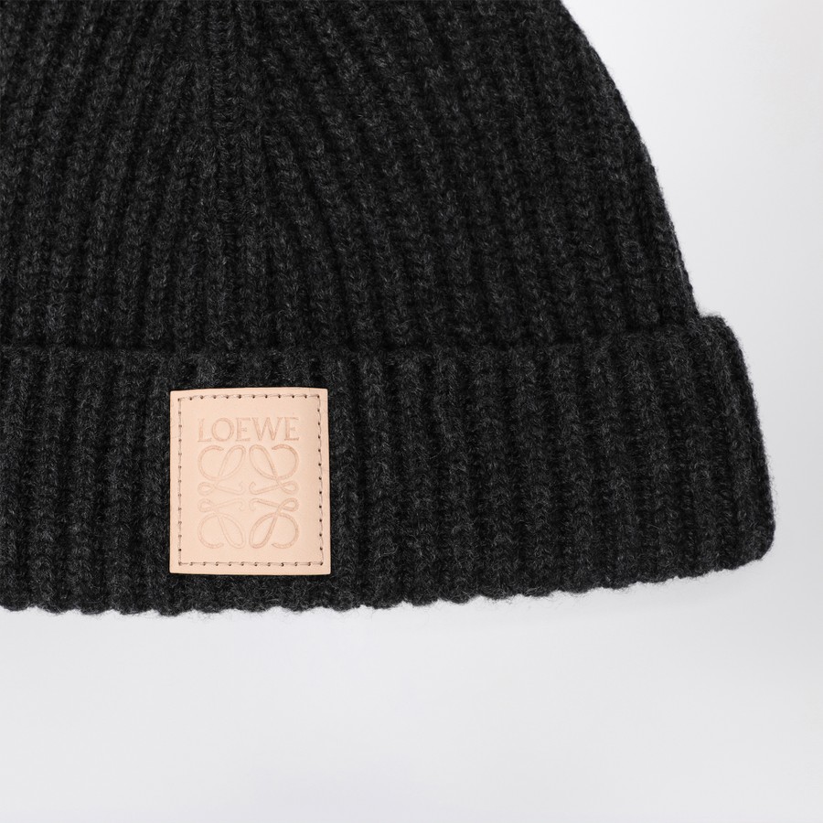 Loewe Black beanie in cashmere | TheDoubleF