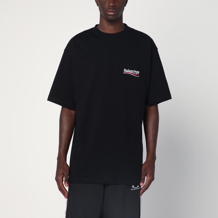 Tシャツ・カットソー Balenciaga Over T-Shirt Political Campaign Dirty Black Over T-shirt Political campaign dirty black – Lord & Taylor