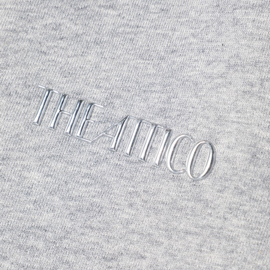 The Attico Grey mélange cotton sweatshirt with logo | TheDoubleF