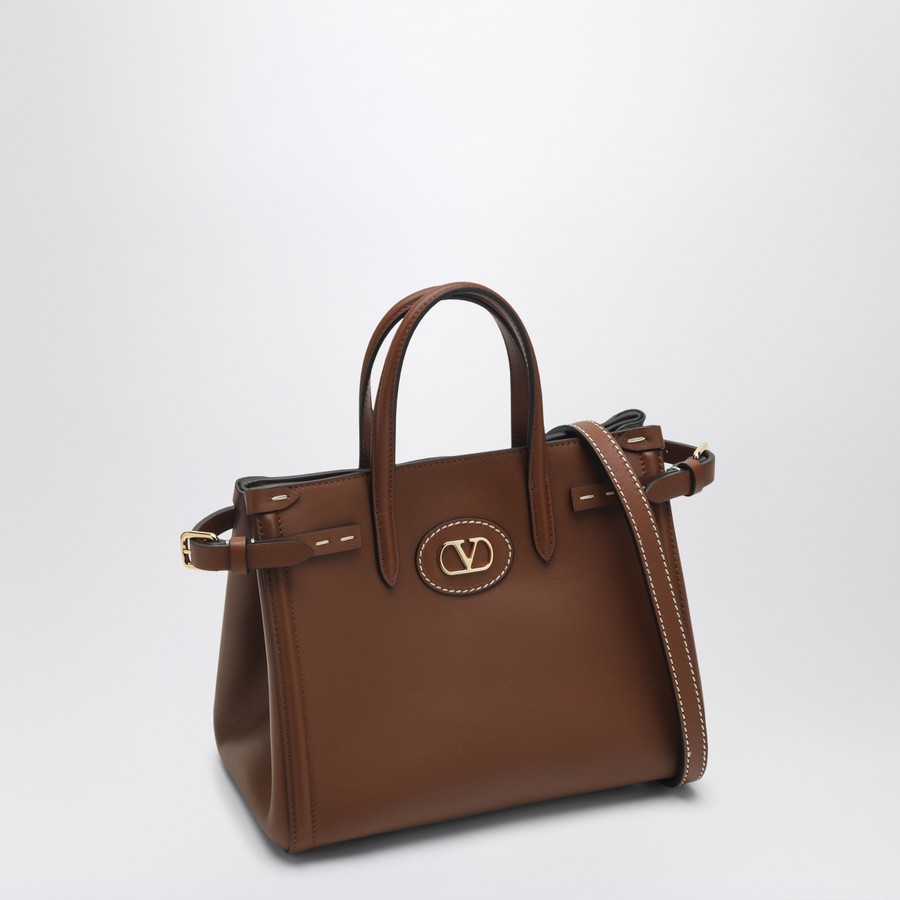 Valentino Garavani Borsa tote piccola Antibes color tabacco