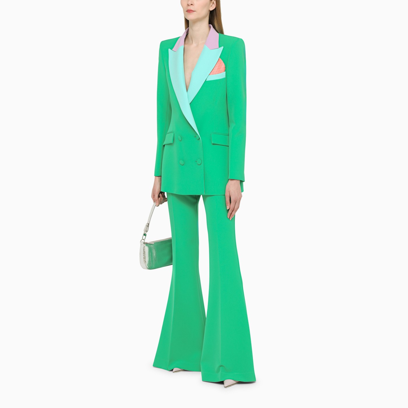 Hebe Studio Green double-breasted suit | TheDoubleF