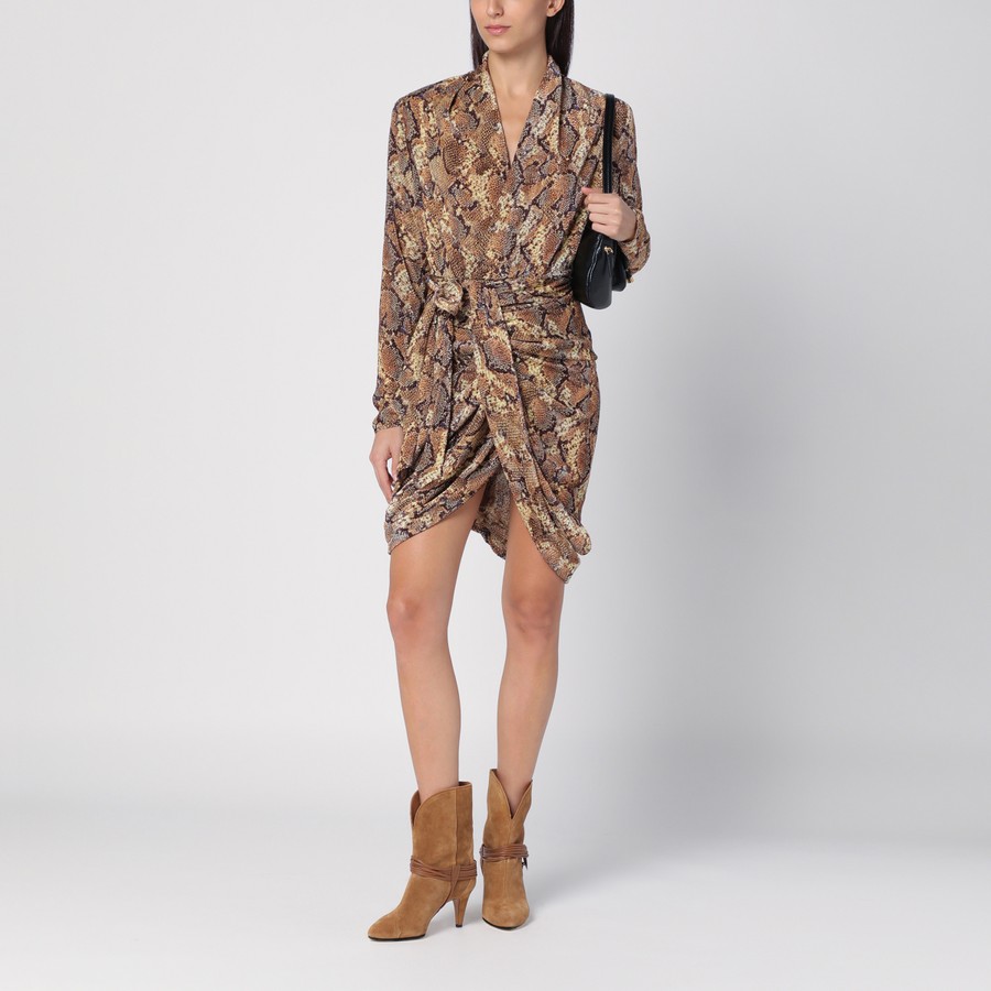 ワンピース Isabel Marant Cleora-Gd ISABEL MARANT Cleora snake print dress | TheDoubleF